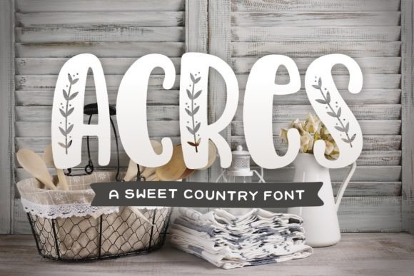 Acres Font: Bold Country Style for Handmade Crafts