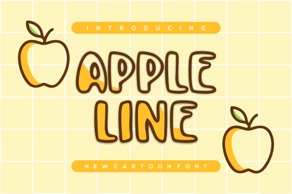 Apple Line: A Playful Display Font for Creative Makers