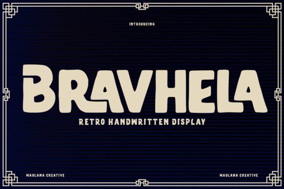 Bravhela Font: A Retro Display Typeface for Modern Web Design