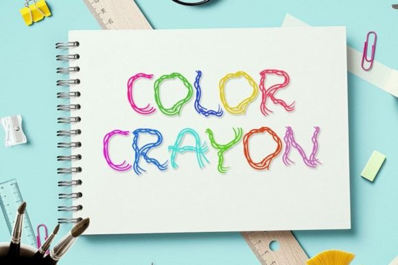 Color Crayon Font for Joyful Editorial Design
