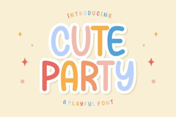 Cute Party: A Playful Display Font for Joyful Editorial Design