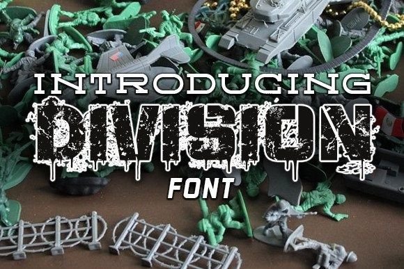 Division: A Cool and Grunge-Style Display Font for Crafters