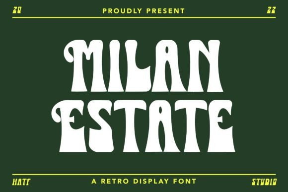 Milan Estate Font: A Retro Display Typeface for Campaigns