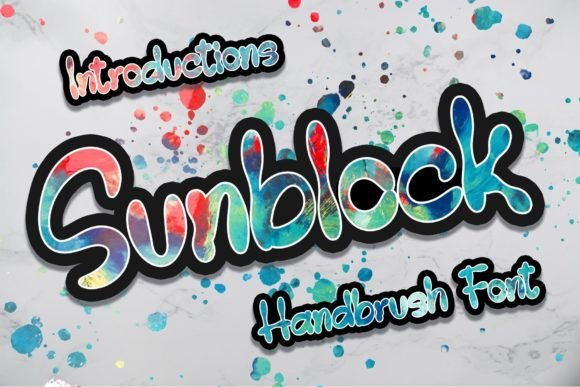 Sunblock Font: A Friendly Handwritten Typeface for Small Business Branding