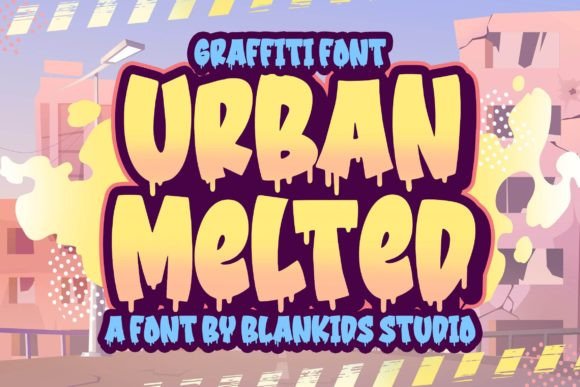 Urban Melted Display Font for Playful, Graffiti-Inspired Design