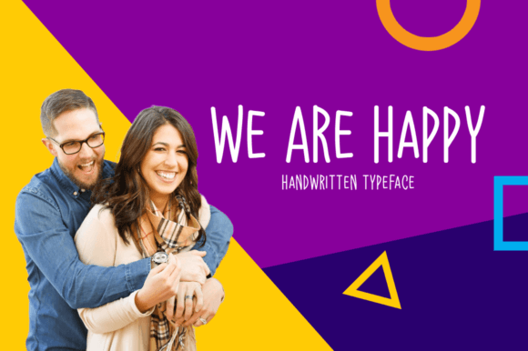 We Are Happy: A Charming Handwritten Font for Editorial Design